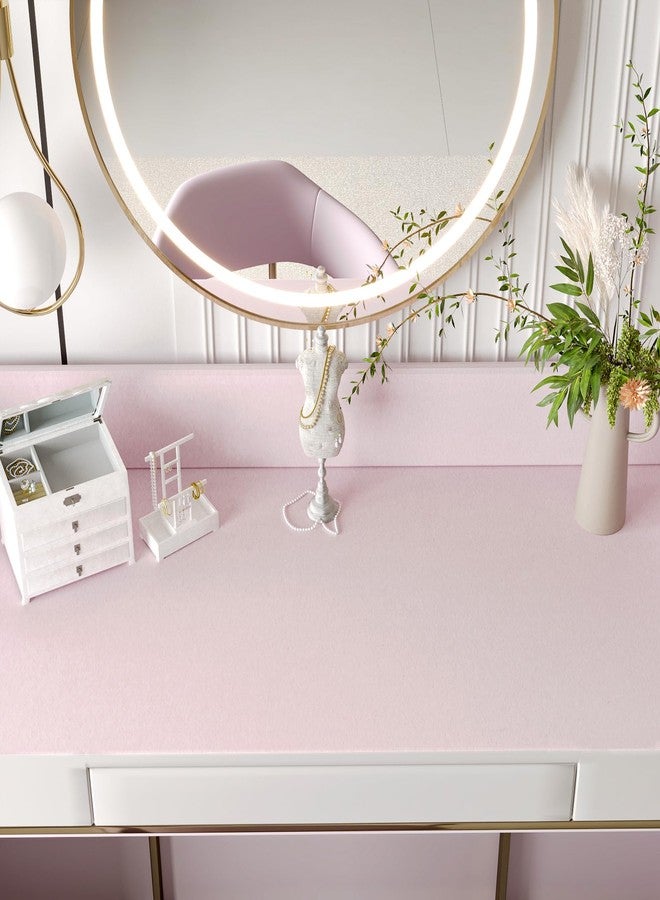 CHIHUT Self Adhesive Velvet Flocking Liner Jewelry Drawer Craft Fabric Peel and Stick Contact Paper Roll 12”x100” Pink Soft Durable Velvet Drawer Liners for Bedroom Dresser Removable Felt Wallpaper - Image 2